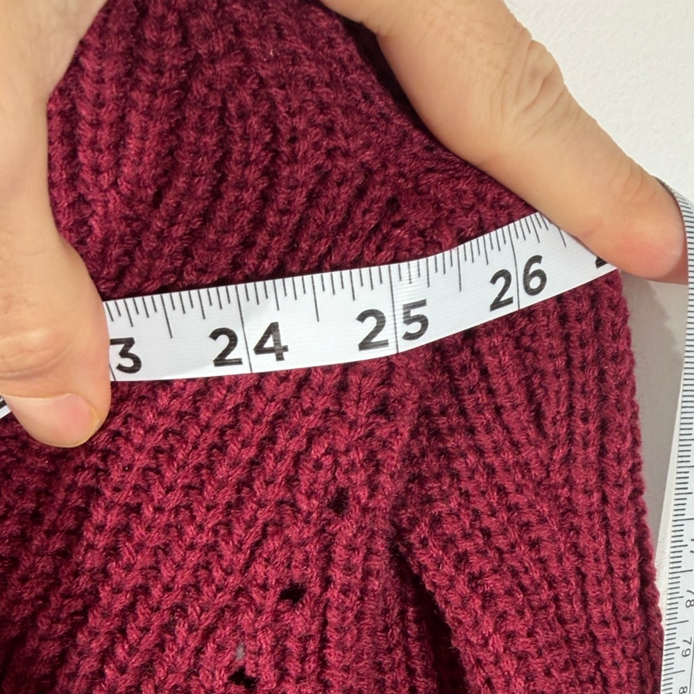 Harper Deep Red Crew Neck Sweater - Picture 9 of 9